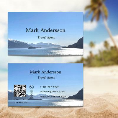 Travel agent vacation tourism photo QR code