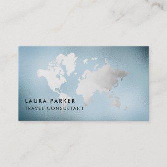 Travel Agent Watercolor World Map Tourism Booking
