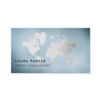 Travel Agent Watercolor World Map Tourism Booking