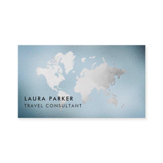 Travel Agent Watercolor World Map Tourism Booking