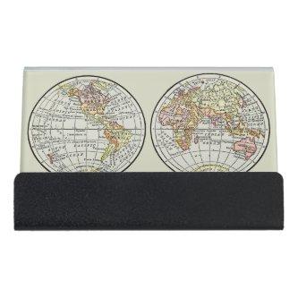 Travel Globe Map Earth 1916 World Atlas  Desk  Holder