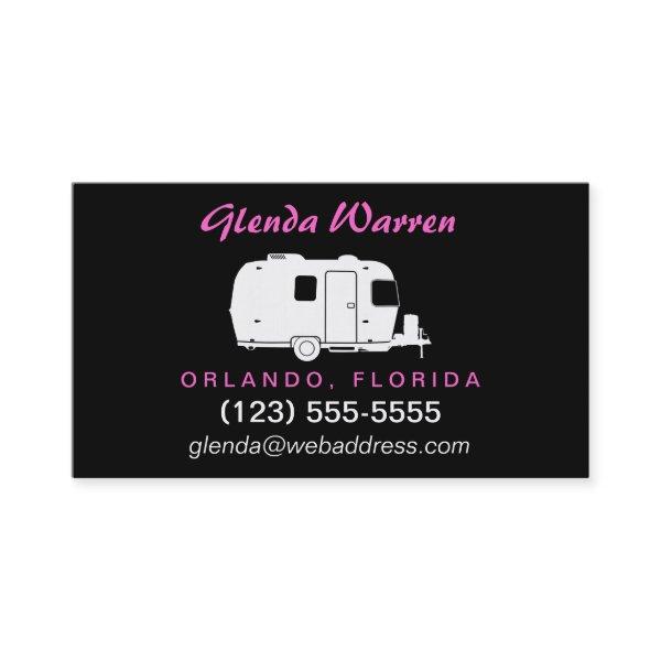 Travel Trailer RV Silhouette Calling Card