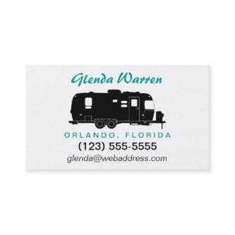 Travel Trailer RV Silhouette Personal Calling Card