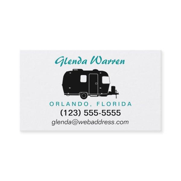 Travel Trailer RV Silhouette Personal Calling Card