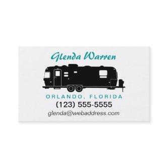 Travel Trailer RV Silhouette Personal Calling Card