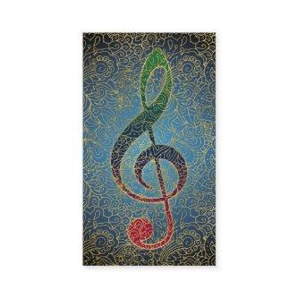 Treble Clef Gold Filigree - Colorful Music