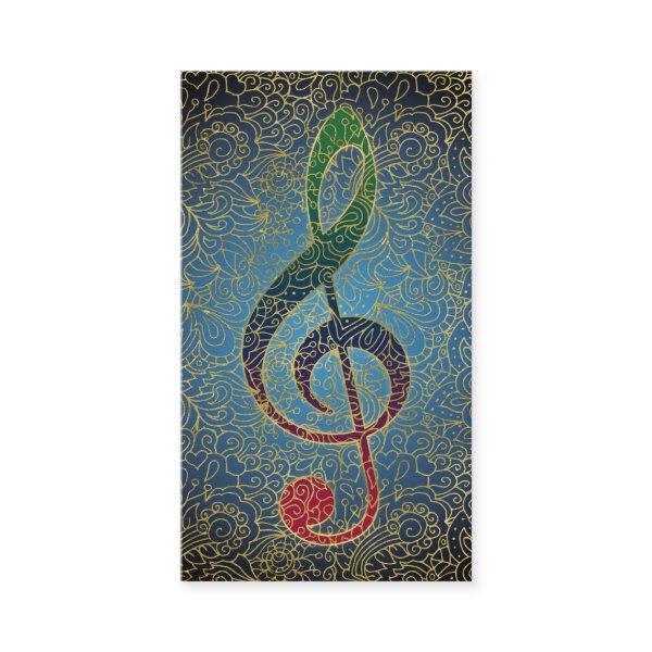 Treble Clef Gold Filigree - Colorful Music