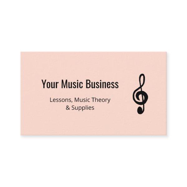 Treble Clef QR code Professional Music Rose Gold