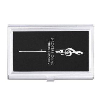 Treblemaker Funny Music Pun Classy Black G-Clef  Case