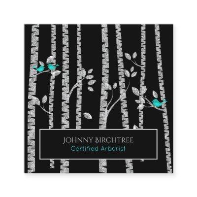 *~* Tree Doctor Blue Birds Arborist Birch Trees Square