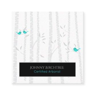 *~* Tree Doctor Blue Birds Birch Trees Arborist Square
