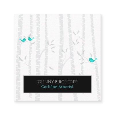 *~* Tree Doctor Blue Birds Birch Trees Arborist Square