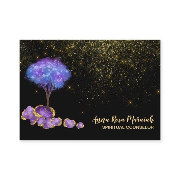 *~* Tree Gold Glitter Amethyst Jewels Magical