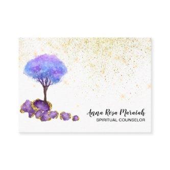 *~* Tree Gold Glitter Amethyst Magical Jewels