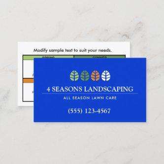 Tree Logo and Lawn Service Landscaping Blue