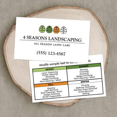 Tree Logo and Lawn Service Landscaping White
