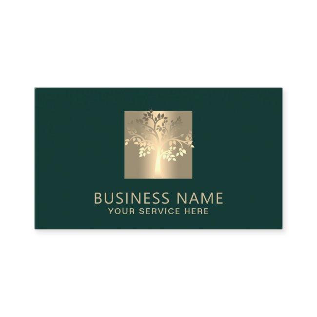 Tree Logo Modern Green & Gold Professional
