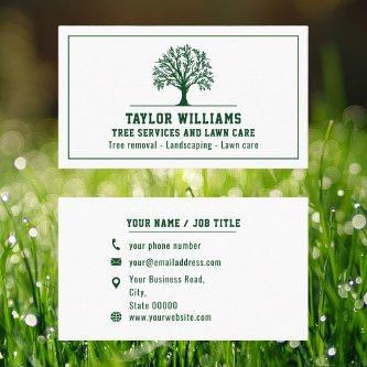 Tree Service Lawn Care Landscaping Green And White