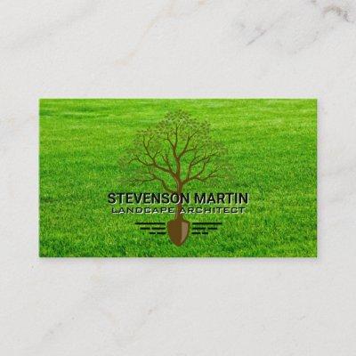 Tree Shovel Logo | Grass Landscaping