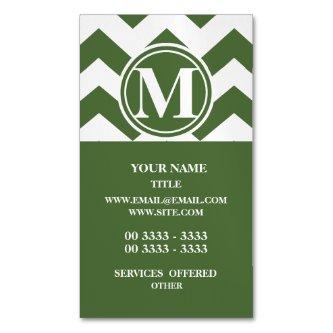 Tree Top Chevron Monogrammed  Magnet