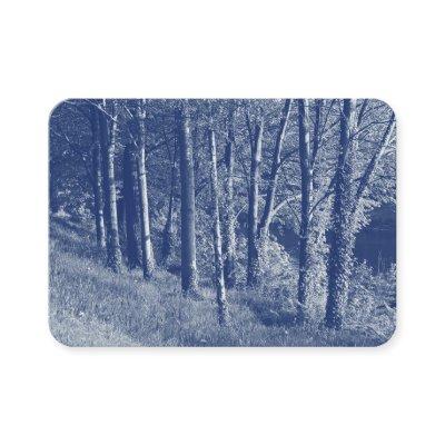 Trees by a River - Cyanotype Effect