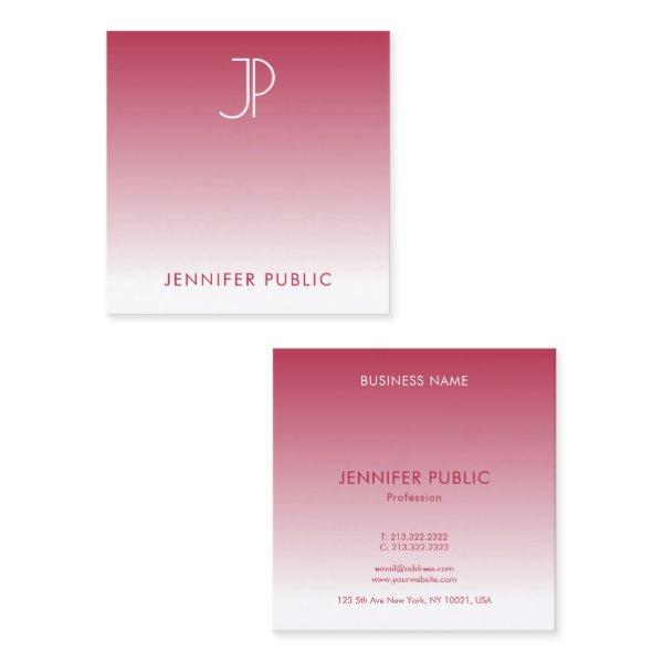 Trend Color Viva Magenta Monogram Initial Square