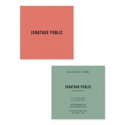 Trend Colors Modern Elegant Simple Template Square