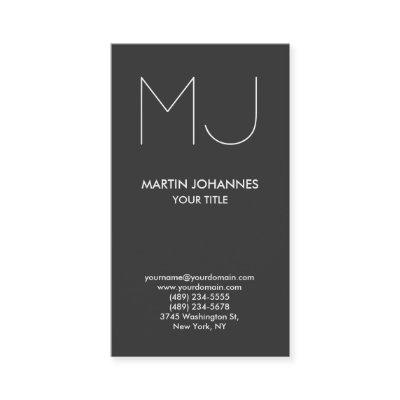 Trend Monogram Vertical Elegant Grey