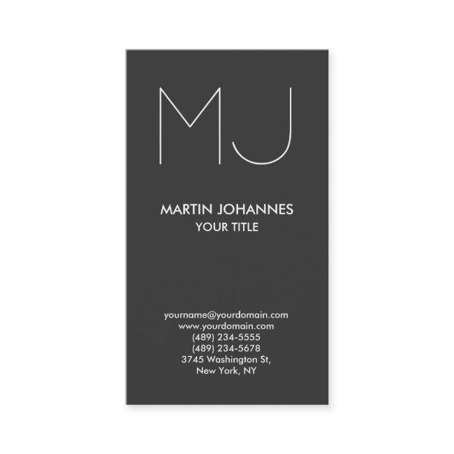 Trend Monogram Vertical Elegant Grey