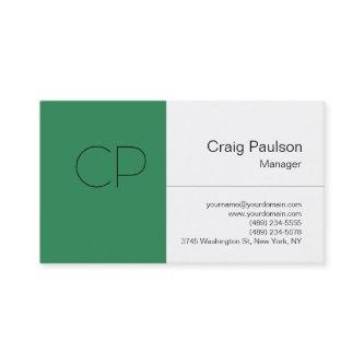 Trend Sea Green White Monogram