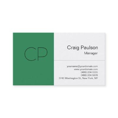 Trend Sea Green White Monogram