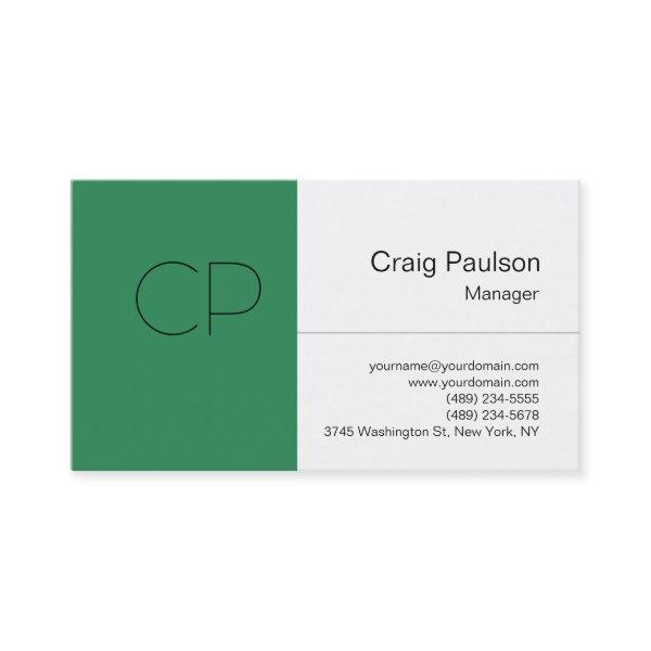 Trend Sea Green White Monogram