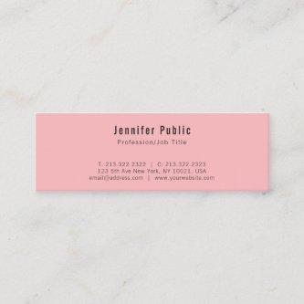 Trending Modern Elegant Pink Clean Plain Mini