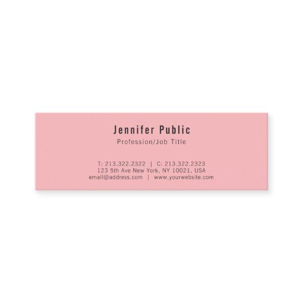 Trending Modern Elegant Pink Clean Plain Mini