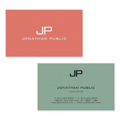 Trending Monogram Modern Elegant Colors Template
