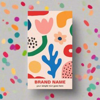 Trendy Abstract Colorful Floral Pattern Branding