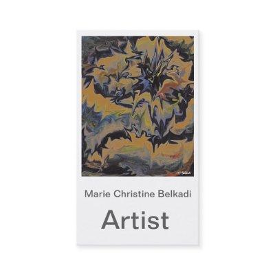 Trendy Abstract Gold Beige Navy Artsy Professional