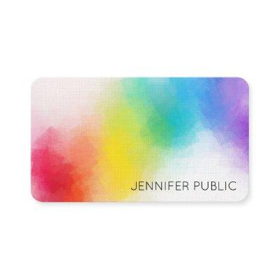 Trendy Abstract Rainbow Colors Elegant Template