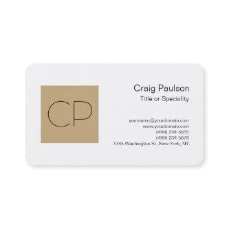 Trendy Beige White Monogram