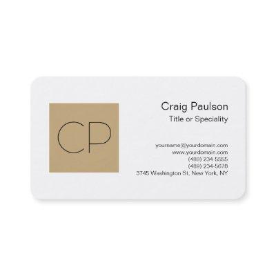 Trendy Beige White Monogram
