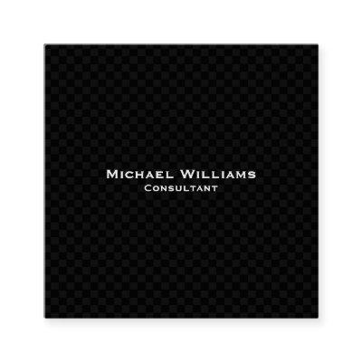 Trendy Black Checkered Modern Pattern Professional Square
