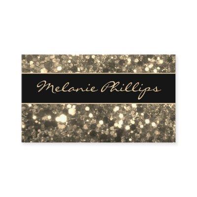 Trendy Black & Gold Chunky Glitter