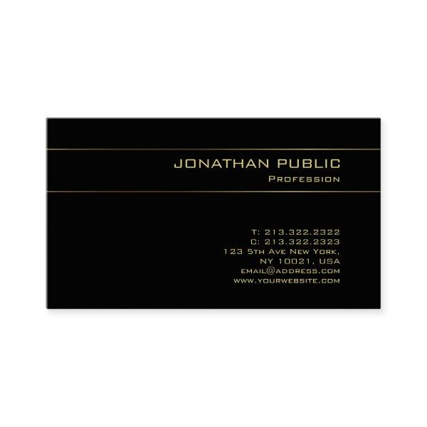 Trendy Black Gold Effect Artistic Plain Luxury