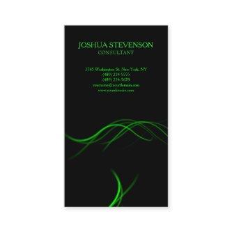 Trendy Black Green Curves Minimalist