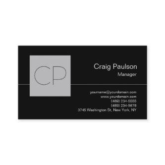 Trendy Black Grey Chic Monogram