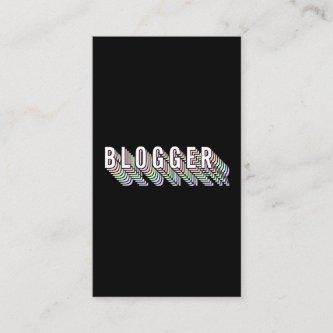 Trendy black white 3d typography blogger minimal