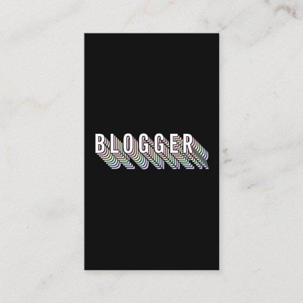 Trendy black white 3d typography blogger minimal