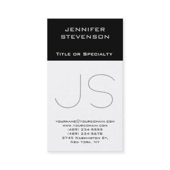 Trendy Black White Gray Monogram