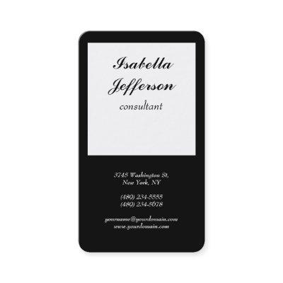 Trendy Black White Modern Minimalist Professional