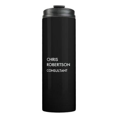 Trendy black white vertical unique  thermal tumbler